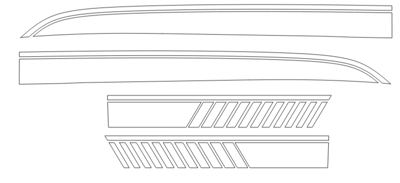برچسب تزیینی زیر درب خودرو ساینا (طرح اسپرت)